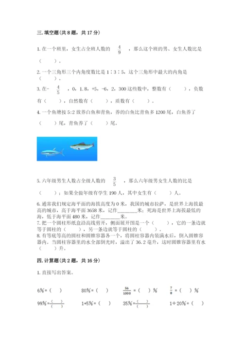 七星区六年级下册数学期末测试卷及参考答案一套.docx