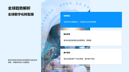 保险业数字化述职总结PPT模板