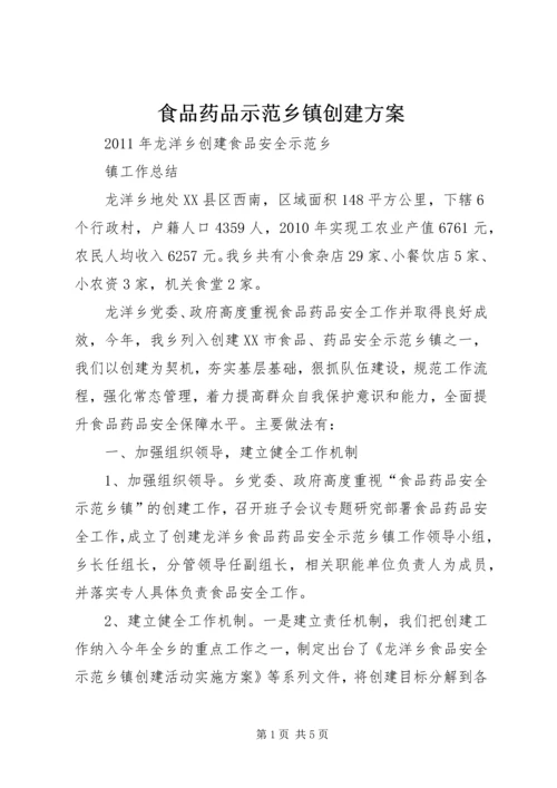 食品药品示范乡镇创建方案 (4).docx