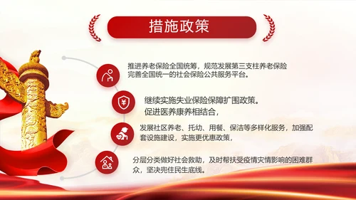 红色大气党建党支部年终工作总结PPT