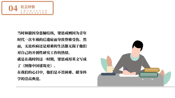 认识教学梁思成了解名人介绍PPT模板