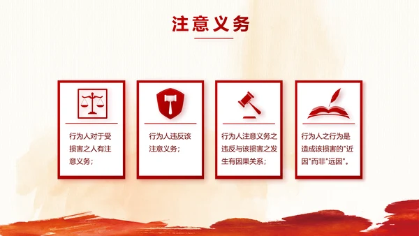红色大气民法讲义法律知识讲座动态PPT模板