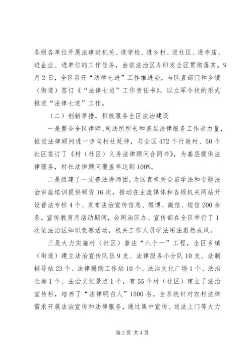 司法局法律七进自查报告.docx