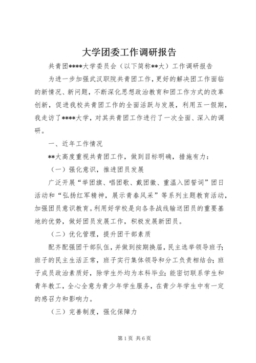 大学团委工作调研报告.docx