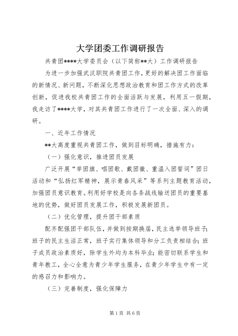 大学团委工作调研报告.docx