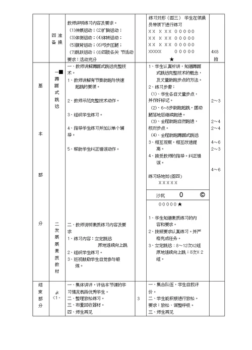 初三体育课教案全集