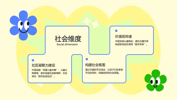 淡黄色扁平儿童节教育PPT模板