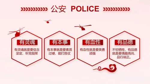红色大气监狱警察工作计划动态PPT模板