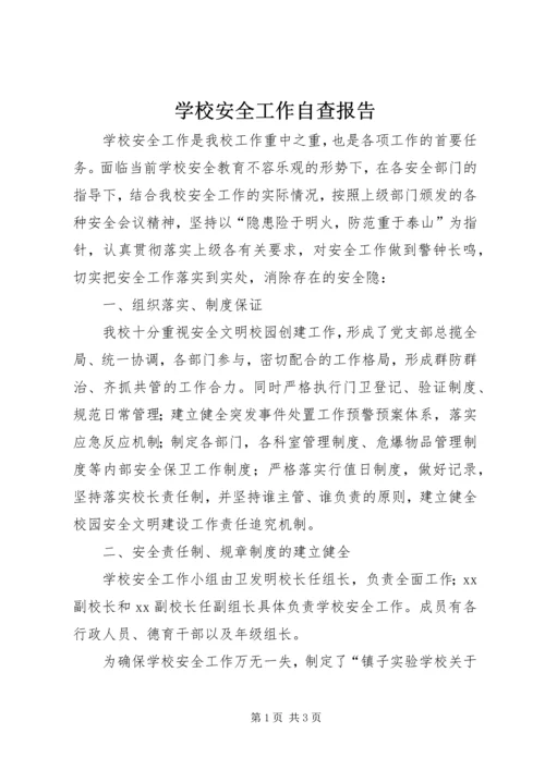 学校安全工作自查报告 (41).docx
