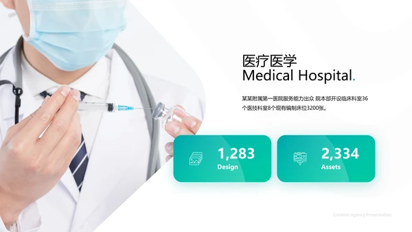 精美欧美风医学医疗报告医院宣传PPT模板