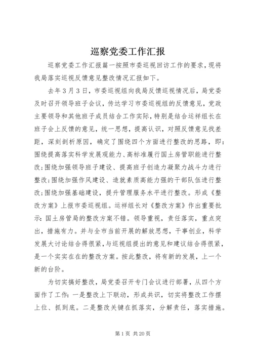巡察党委工作汇报.docx