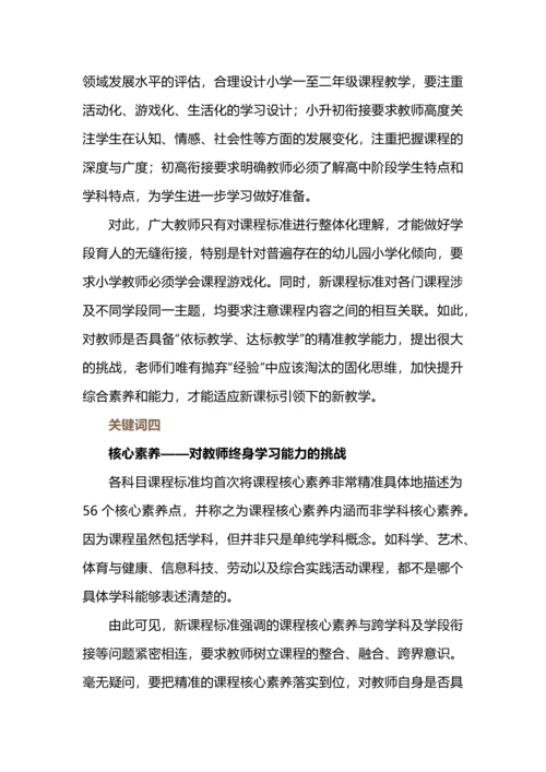 新课标六个关键词对教师的挑战.docx