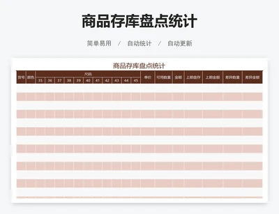 商品存库盘点统计