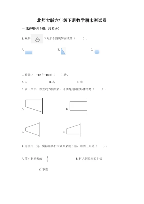 北师大版六年级下册数学期末测试卷（易错题）.docx