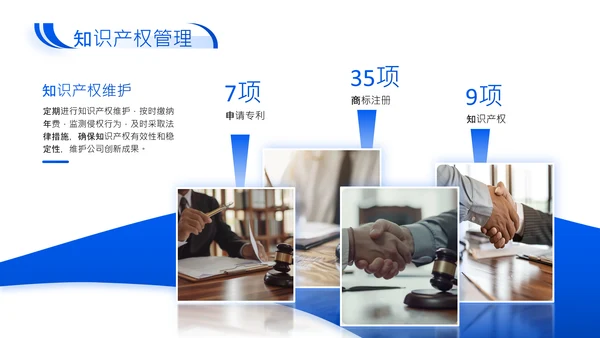 蓝色商务风企业法务合规年度述职报告PPT
