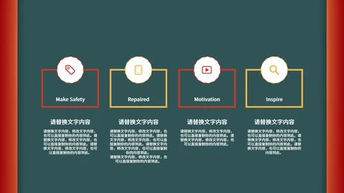 绿色中国风国潮新年节日总结汇报PPT模板
