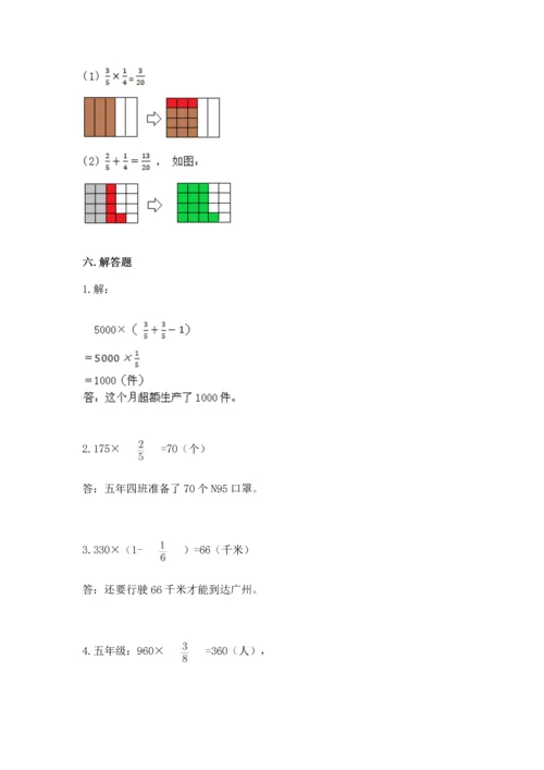 人教版六年级上册数学第一单元《分数乘法》测试卷精选.docx