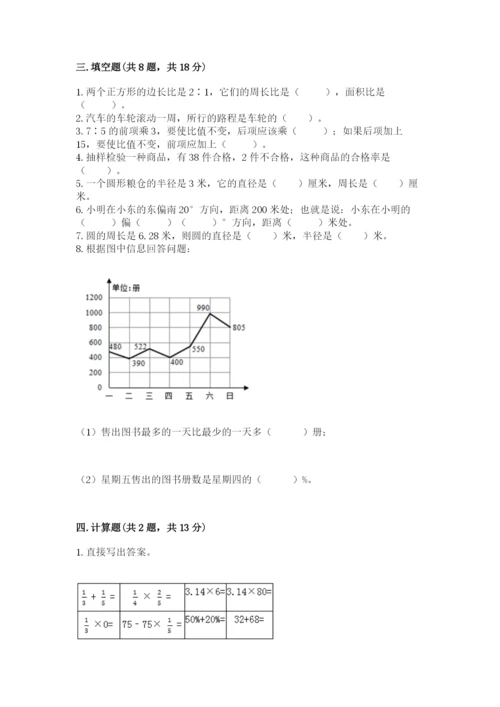 小学六年级数学上册期末考试卷精品（考试直接用）.docx