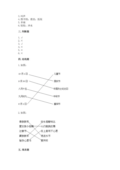 新部编版二年级上册道德与法治期末测试卷及完整答案【必刷】.docx