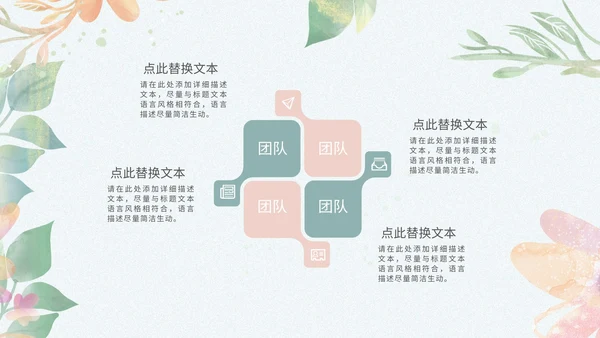 小清新浅色系员工新年汇报模版PPT模板