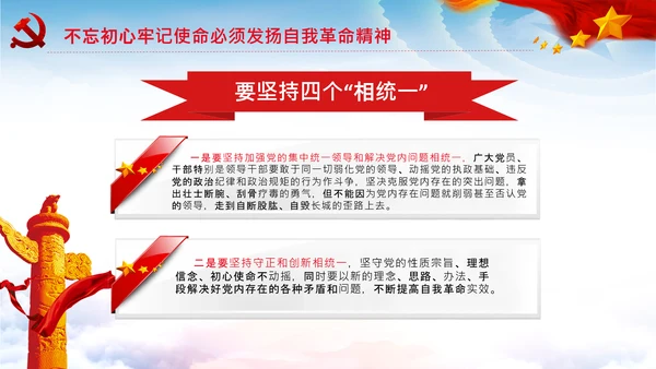 不忘初心牢记使命推进自我革命心得PPT