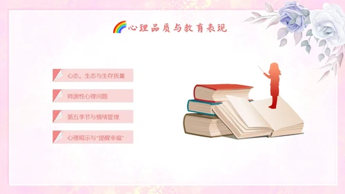 小清新花卉骨干教师培训教师PPT班级管理教师培训