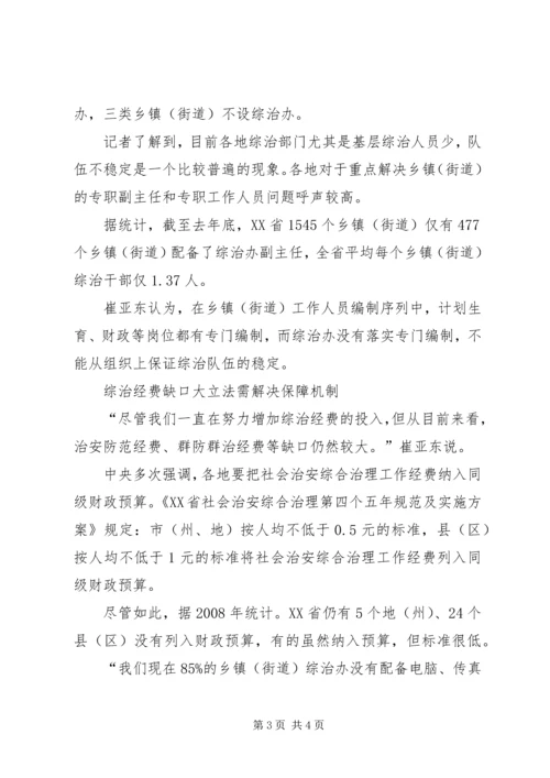 基层综治部门工作怪状调研报告.docx