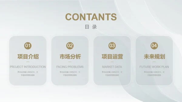 白金银色质感创业商业计划书通用PPT模板