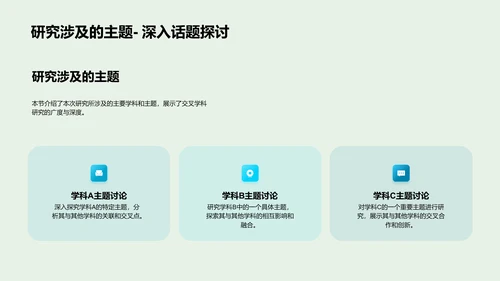 交叉学科研究报告PPT模板