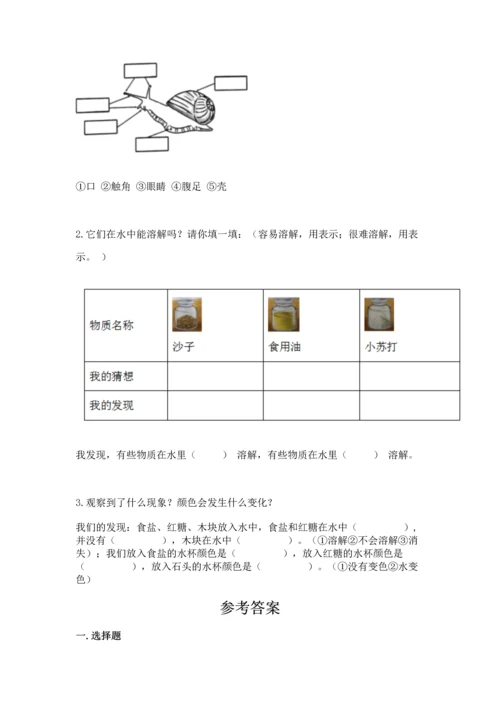 教科版一年级下册科学期末测试卷含完整答案【全国通用】.docx