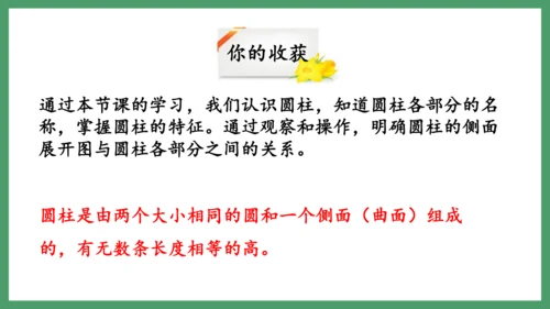 新人教版数学六年级下册3.1.1 圆柱的认识及展开图课件