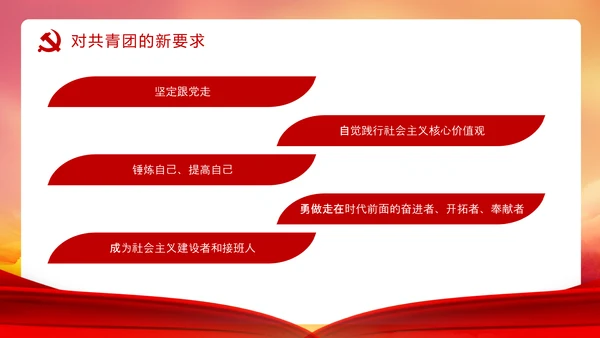 共青团历史党课PPT课件模板