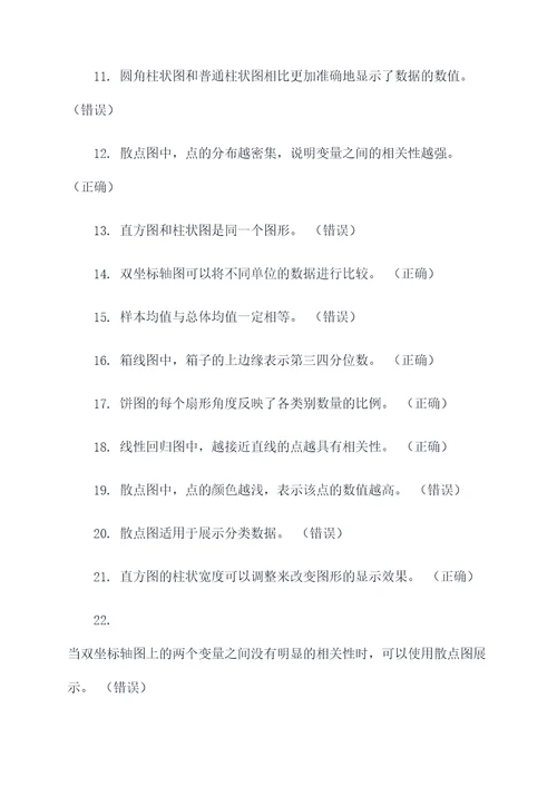 数学统计图判断题