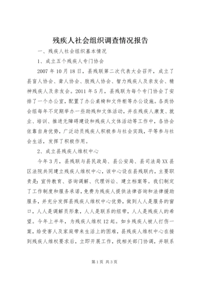 残疾人社会组织调查情况报告.docx