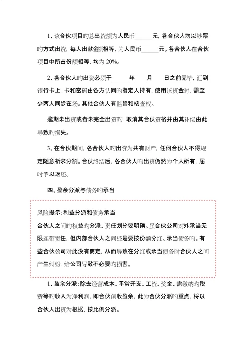 公司共同参与人合作协议