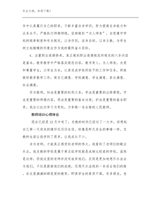 2024年教师培训心得体会范文21篇合辑.docx