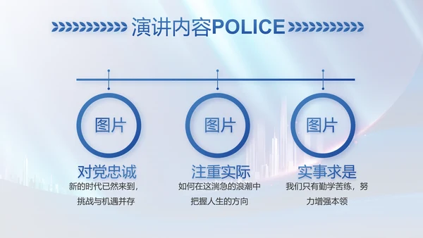 蓝色大气公安局工作汇报动态PPT