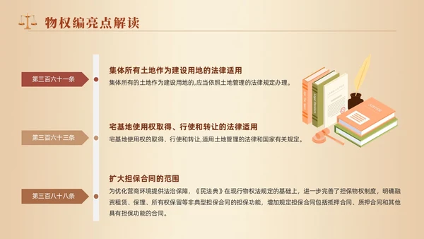 黄色天平法律民法典物权编解读大会动态PPT
