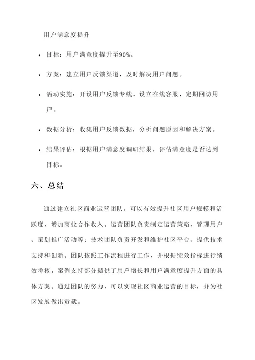 社区商业运营团队搭建方案
