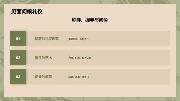 蓝色水墨风文化礼仪PPT模板