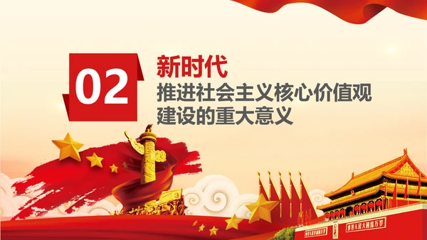 新时代培育社会主义核心价值观PPT模板