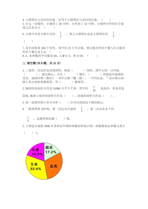 小学六年级上册数学期末测试卷附参考答案【a卷】.docx