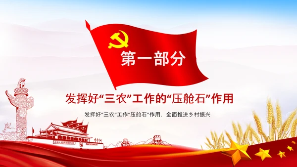 学习中央农村工作会议精神三农乡村振兴PPT