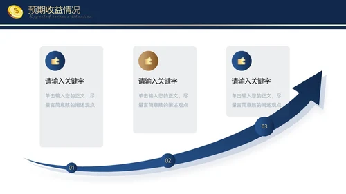 蓝色金色烫金大气商务金融理财融资投资通用PPT模板