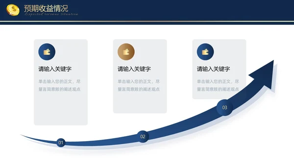 蓝色金色烫金大气商务金融理财融资投资通用PPT模板