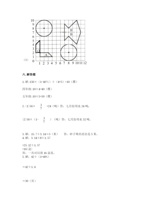 人教版六年级上册数学期末测试卷含答案【b卷】.docx