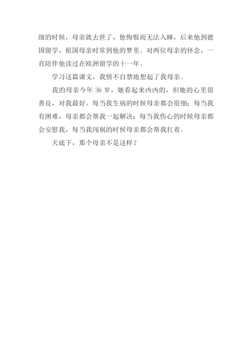 怀念母亲读后感300字.docx