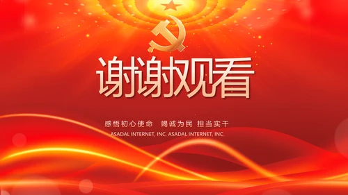 党支部党员大会工作总结汇报动态PPT