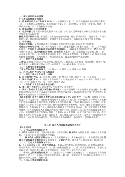 人力资源二级第三版教材浓缩.docx