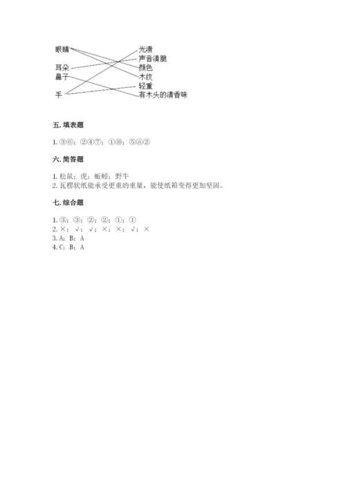 教科版科学二年级上册期末测试卷【精选题】.docx